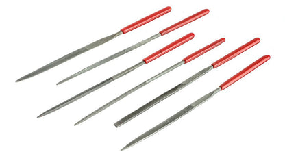 6-piece Fine Cut Needle File Set with Dipped Handle (2MM X 100MM)