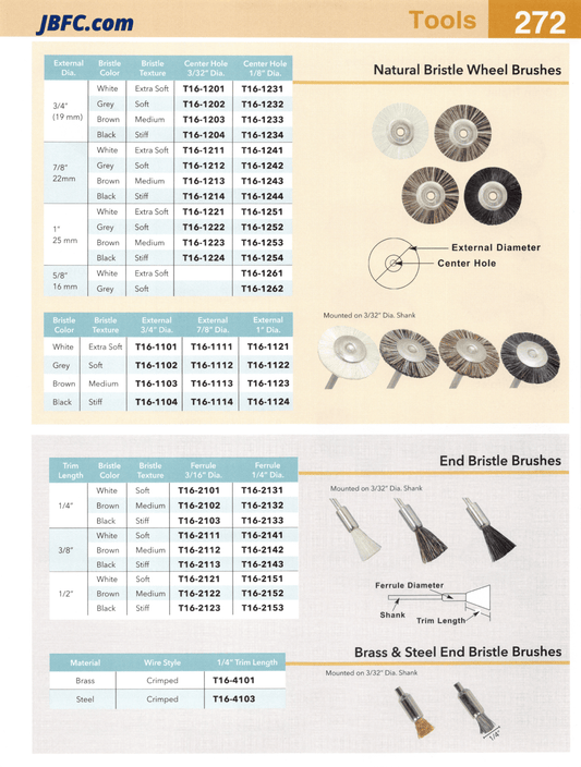 Natural Bristle Wheel Brushes