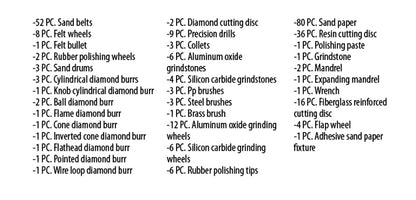 276-piece set of Rotary Tool Accessories Kit on Revolving Stand