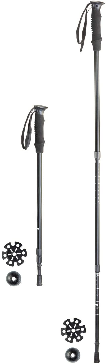 Telescoping Trekking Pole Set With Twist Lock & Carrying Case